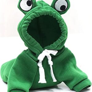 Warm Dog Winter Clothes Cute Fruit Dog Coat Hoodies Fleece Pet Dogs Costume Jacket for French Bulldog Chihuahua Ropa para Perro(Green,S)