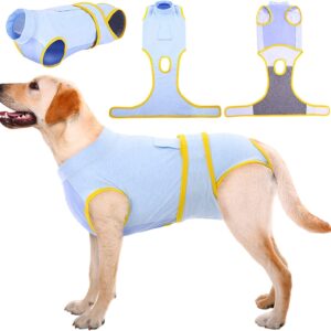 Kuoser Recovery Suit for Dogs Cats After Surgery, Professional Pet Recovery Shirt Dog Abdominal Wounds Bandages, Substitute E-Collar & Cone,Prevent Licking Dog Onesies Pet Surgery Recovery Suit