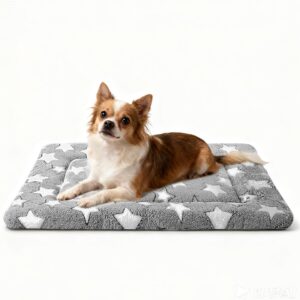 Dog Bed Mat, Reversible Crate Pads for Small/Medium/Large Dogs & Cats Sleeping, Portable & Soft, Dog Beds Crate Pad M(30″*20″*1.5″)