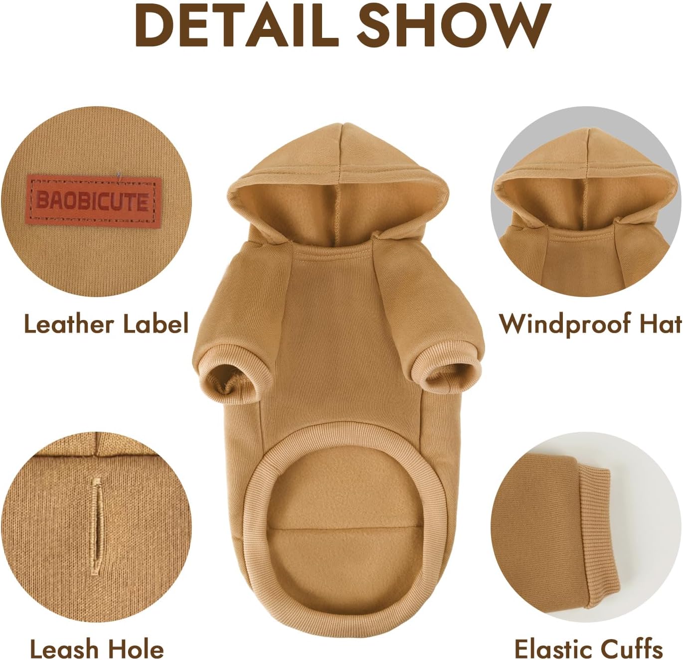 2 Pack Dog Hoodie Warm Hood Dog Sweater Cold Weather Small Dogs Sweatshirt Comfort Pet Clothes for Small Medium Dogs with Pockets Cats Chihuahua Clothes for Male Female Girl Boy Sporty Daily Wear - Image 2