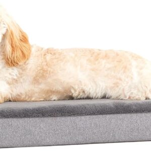 Barkbox Orthopedic Dog Bed with Memory Foam, Premium Comfort for Dogs and Puppies, Dog Beds for Joint Relief and Restful Sleep, Durable and Easy to Clean – Grey, Medium