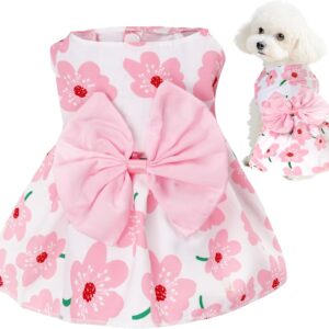 choyaxo Floral Dog Dress Cute Dog Skirt Pet Dress Summer Pet Clothes for Puppy Small Cats