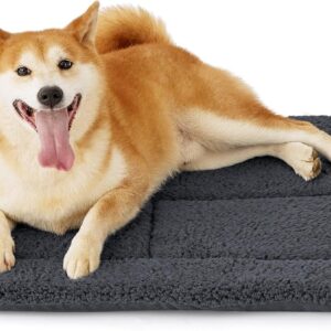 Bedsure Washable Dog Crate Bed for Large Dogs, Soft Foam Floor Pet Mat, Versatile Lightweight Pet Crate Pad for Cages