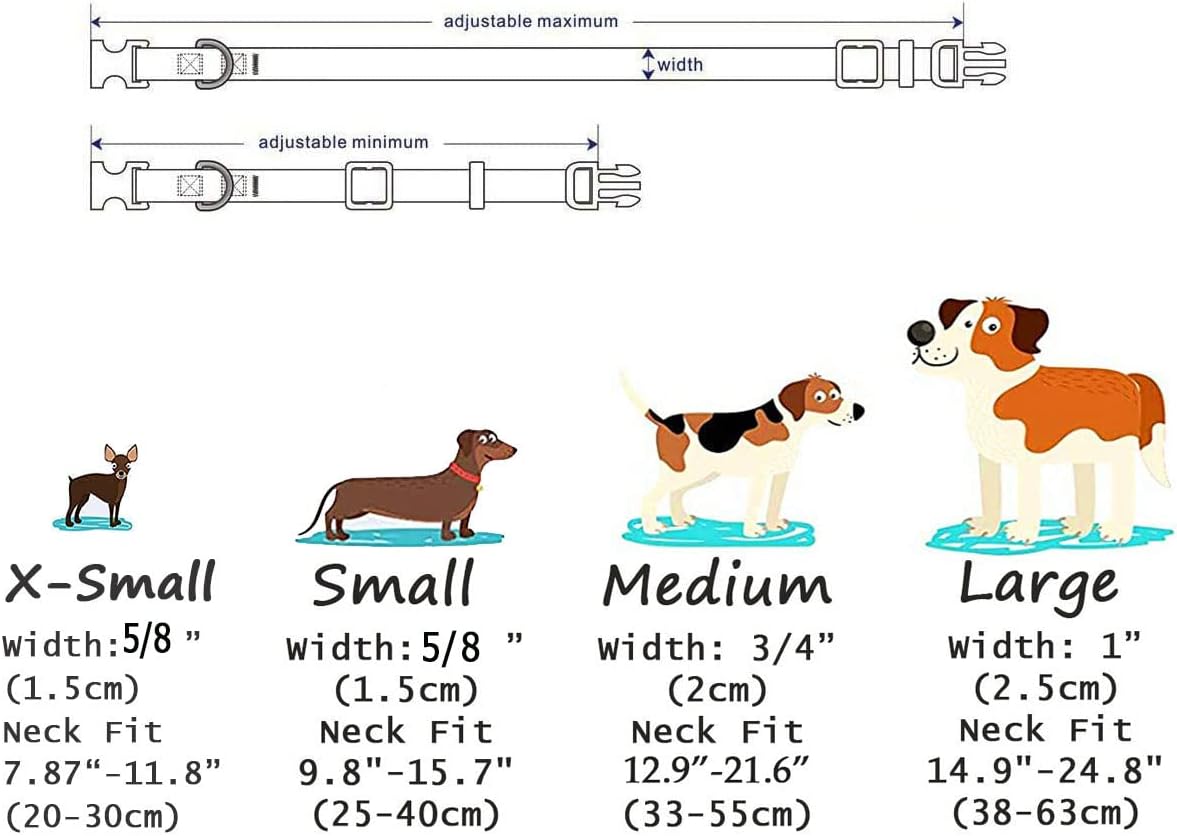 Mihqy Dog Collar with Bohemia Floral Tribal Geometric Patterns - Soft Ethnic Style Collar Adjustable for Small Medium Large Dogs(Floral Pink,M) - Image 3