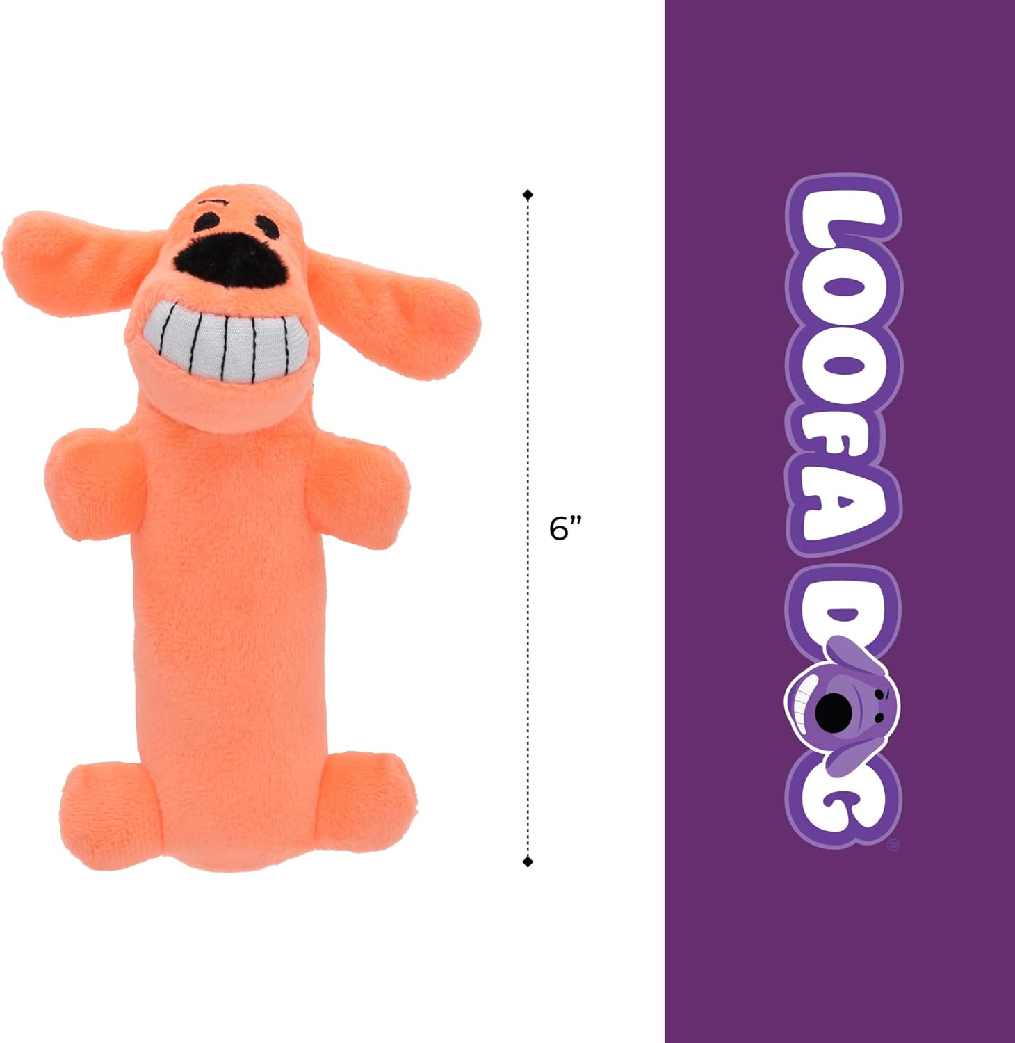 Multipet Original Loofa Dog Plush Toy - Squeaky Toy for All Dogs - Extra Soft Plush - Stuffed Animal Dog Toys for Playing (1 Count, 6”, Random Color Surprise) - Image 5