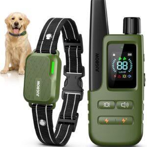 Dog Shock Collar – 4500FT Dog Training Collar with Remote, IPX8 Waterproof Electric Dog Collar with 4 Training Modes, Security Lock, Rechargeable eCollar for 10-120lbs Small Medium Large Dogs