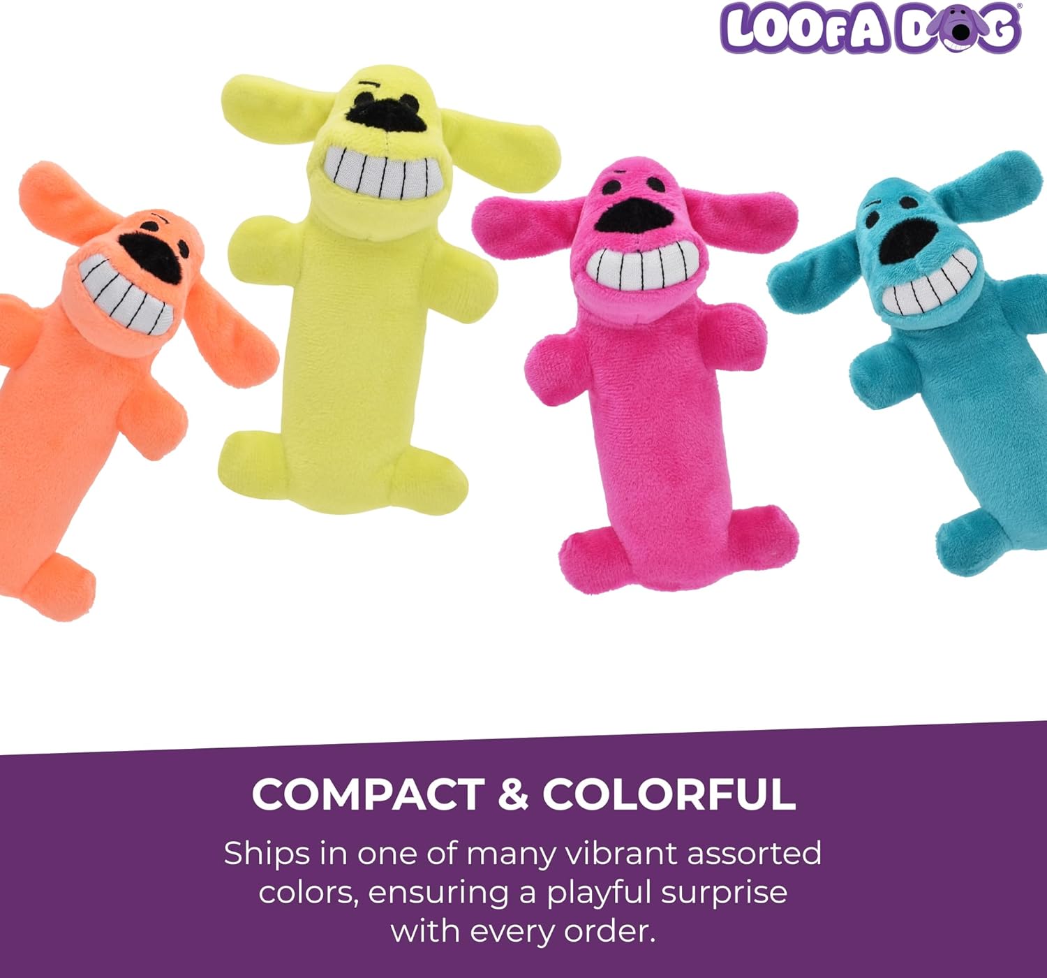 Multipet Original Loofa Dog Plush Toy - Squeaky Toy for All Dogs - Extra Soft Plush - Stuffed Animal Dog Toys for Playing (1 Count, 6”, Random Color Surprise) - Image 4