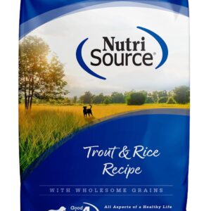 NutriSource Dry Dog Food, Trout and Rice, 4LB
