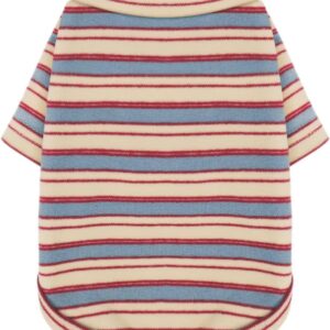 Stylish Striped Block Dog Shirt, Comfortable, Breathable, and Wrinkle-Resistant. Perfect Apparel for Small, Medium, & Large Dogs, a Must-Have for Pet Lovers M