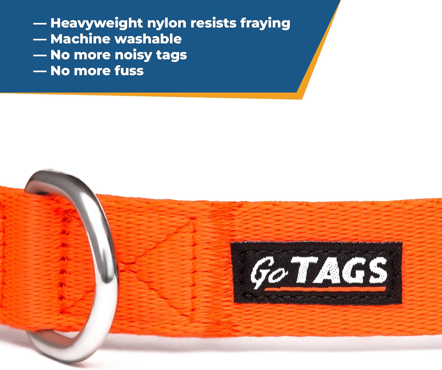 GoTags Personalized Dog Collar, Custom Embroidered with Pet Name and Phone Number in Blue, Black, Pink, Red and Orange, for Boy and Girl Dogs or Cats, Adjustable Sizes, Small, Medium, and Large - Image 7