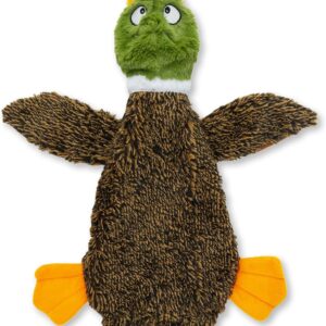Best Pet Supplies Squeaky Dog Toys with Soft Durable Fabric for Small, Medium and Large Pets Interactive Toy for Indoor Play, Supports Active Biting and Play – 1Wild Duck, Small