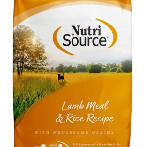 NutriSource Adult Dry Dog Food, Lamb Meal and Rice, 4LB