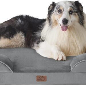 Bedsure XL Orthopedic Dog Bed for Extra Large Dogs – Washable XLarge Dog Cat Bed Waterproof, Comfort Dogs Couch Sofa with Washable Removable Cover, Pet Bed with Nonskid Bottom, Grey, 42″