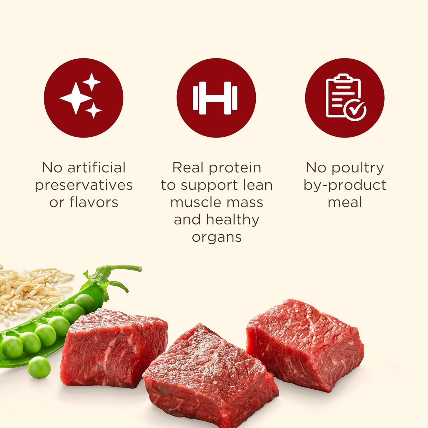 Nutrish Real Beef, Pea & Brown Rice Recipe Whole Health Blend Dry Dog Food, 28 lb. Bag, Packaging May Vary (Rachael Ray) - Image 5