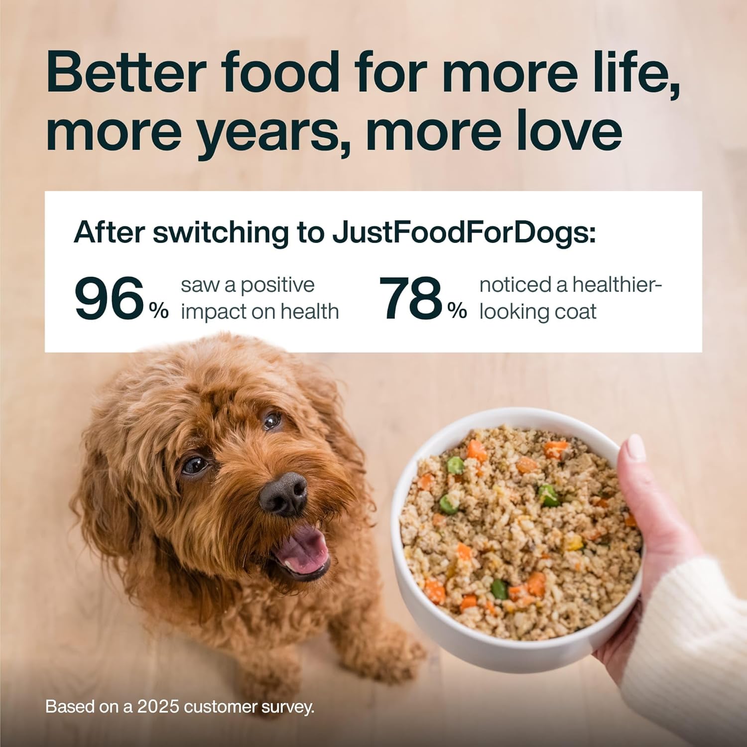 JustFoodForDogs JustFresh Wet Dog Food, Fresh Pet Meals and Toppers with No Preservatives, Resealable Package, Human Grade, Home-Cooked Chicken, 12 oz - 7 Pack - Image 7