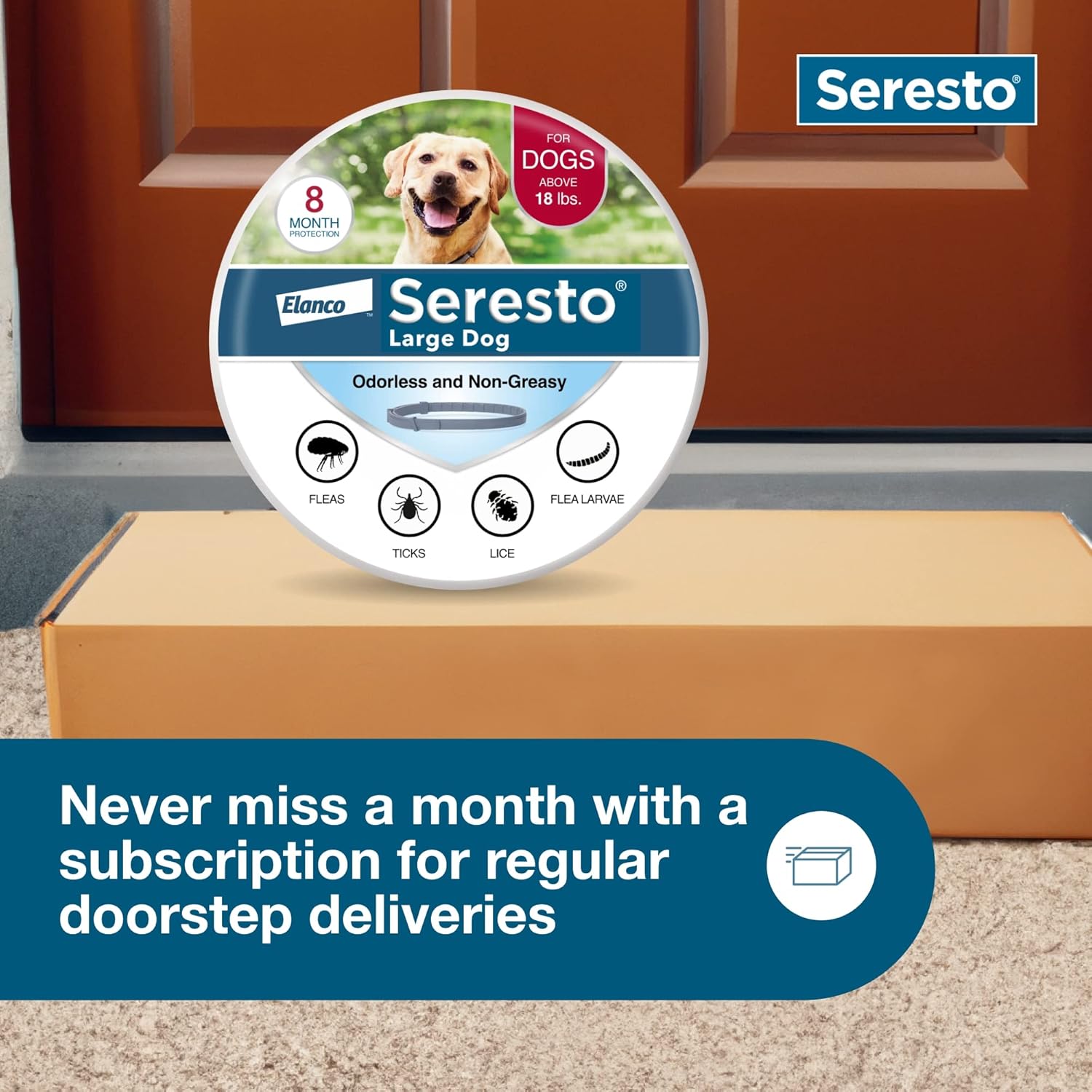 Seresto Large Dog Vet-Recommended Flea & Tick Treatment & Prevention Collar for Dogs Over 18 lbs. | 2-Pack - Image 8