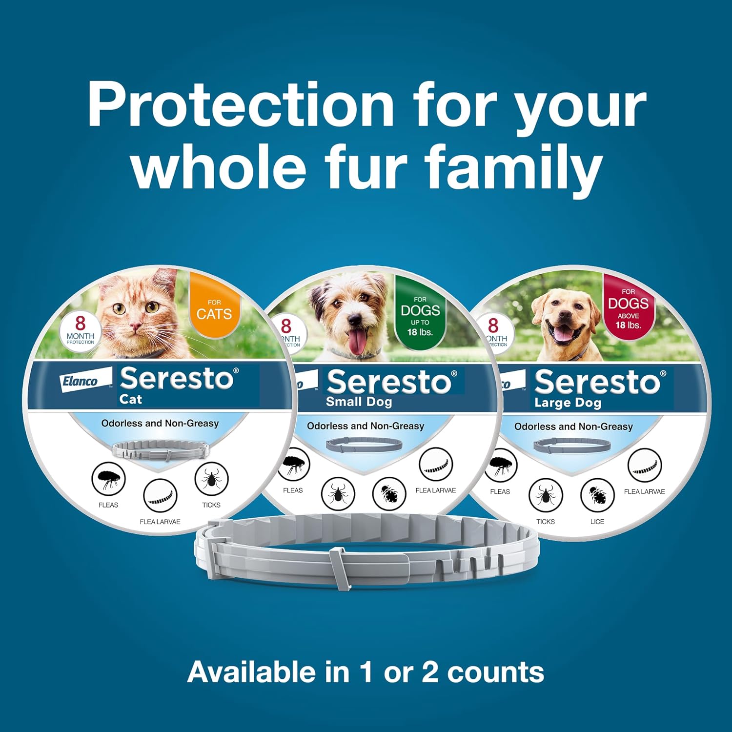 Seresto Large Dog Vet-Recommended Flea & Tick Treatment & Prevention Collar for Dogs Over 18 lbs. | 2-Pack - Image 9