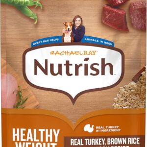 Nutrish Rachael Ray Healthy Weight Adult Dry Dog Food Real Turkey, Brown Rice & Venison Recipe, 4.5 lb. Bag