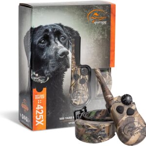 SportDOG WetlandHunter 425X Remote Trainer – Reliable Off-Leash Control – Rechargeable – Waterproof DryTek Technology – Adjustable Training Collar – Camouflage – 500-Yard Range, 1 Collar