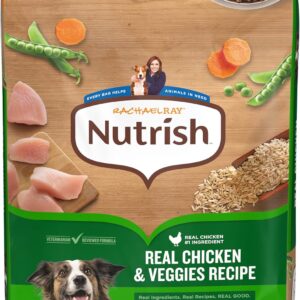 Nutrish Real Chicken & Veggies Recipe Whole Health Blend Dry Dog Food, 40 lb. Bag, Packaging May Vary (Rachael Ray)